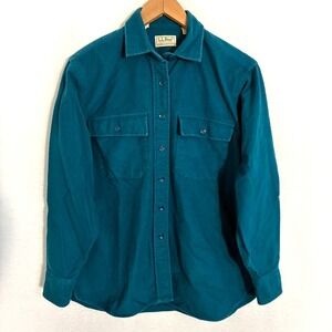 Vtg LL Bean Chamois USA Made Shirt Womens Size 10 Heavyweight Chore Gorpcore